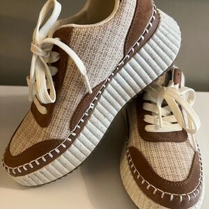 Stylish Beige and Brown Sneakers